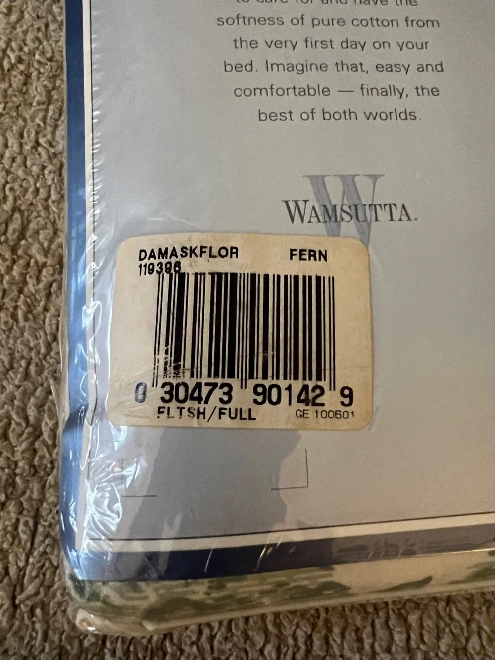 Vtg Signature by Wamsutta Full Size Flat Sheet